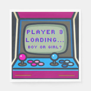 Serviette En Papier Révélation de sexe rétro arcade des années 90 - Jo