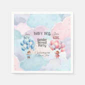 Serviette En Papier Révélation du genre du bébé (Devant)