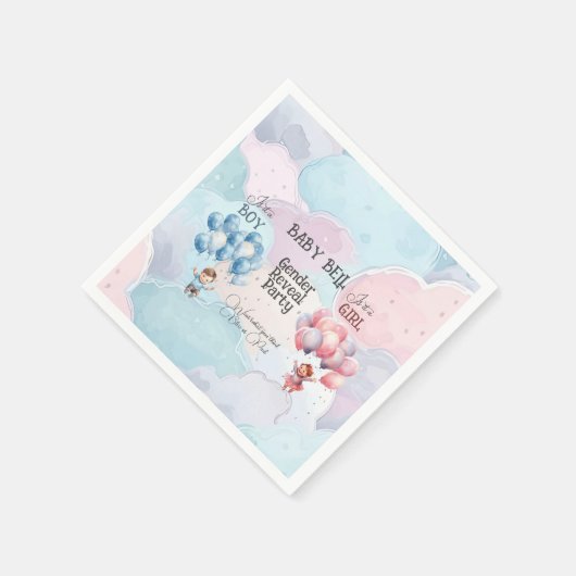 Serviette En Papier Révélation du genre du bébé (Coin)