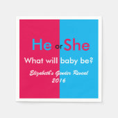 Serviette En Papier Révélation du sexe (Devant)