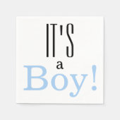 Serviette En Papier Révéler le genre C'est un garçon ! Baby shower (Devant)