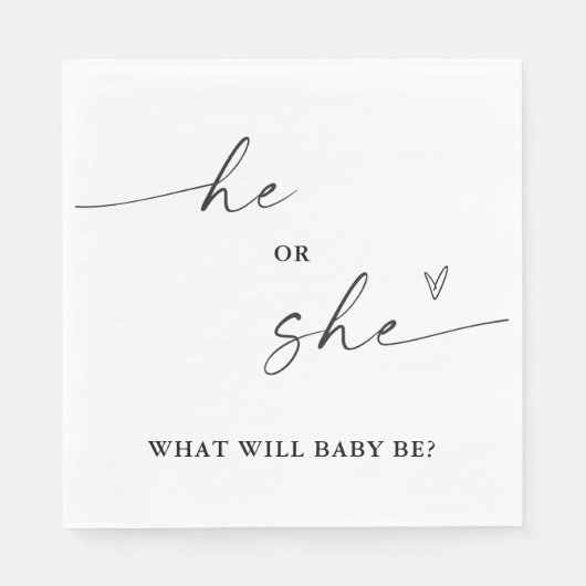 Serviette En Papier Révéler le genre Lui ou elle serviettes (Devant)