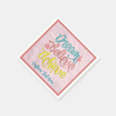 Serviette En Papier Rêver Croire Atteindre Motivation Inspirationnelle (Coin)