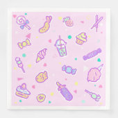 Serviette En Papier Rêver de collations estivales (Devant)