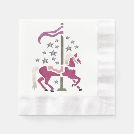Serviette En Papier Rêves de carrousel (Devant)
