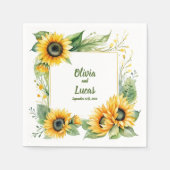 Serviette En Papier Rêves de tournesol : serviettes Mariages personnal (Devant)