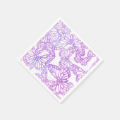 Serviette En Papier Rêves papillons (Lavande) (Coin)