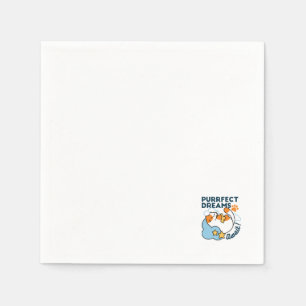 Serviette En Papier Rêves Parfaits Attendent – Rêve de Chat Mignon End