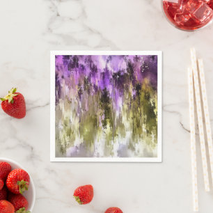 Serviette En Papier Rêves violets et cieux olivâtres