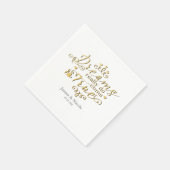 Serviette En Papier RÊVES VRAIMENT VIENT VRAI Gold Princess Napkins (Coin)