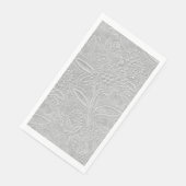 Serviette En Papier Revêtement floral gris (Coin)