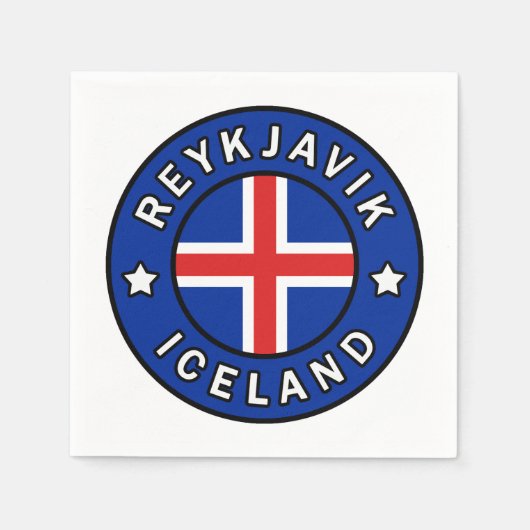 Serviette En Papier Reykjavik Islande (Devant)