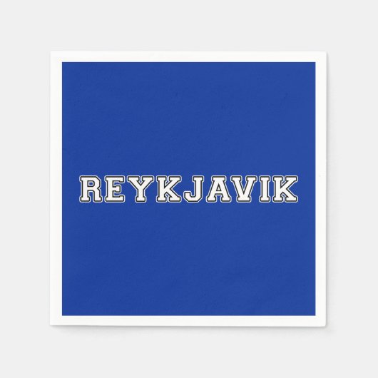 Serviette En Papier Reykjavik Islande (Devant)