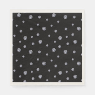 Serviette En Papier Rhinestones en noir