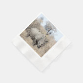 Serviette En Papier Rhino blanc (Coin)