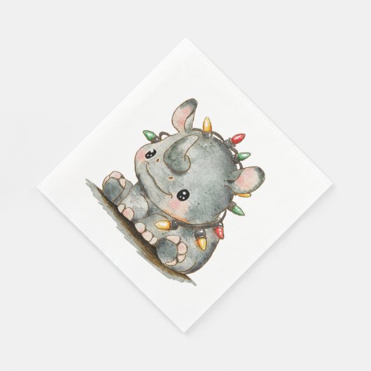 Serviette En Papier Rhino Festif (Coin)
