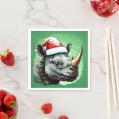Serviette En Papier Rhino Xmas (En situation)