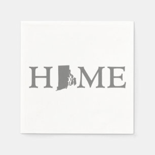 Serviette En Papier Rhode Island Accueil État Grey Word Art Paper Part