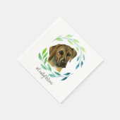 Serviette En Papier Rhodesian Ridgeback avec aquarelle de couronne (Coin)