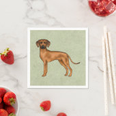Serviette En Papier Rhodesian Ridgeback Brown dessin animé Lion Chien  (En situation)