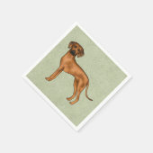 Serviette En Papier Rhodesian Ridgeback Brown dessin animé Lion Chien  (Coin)