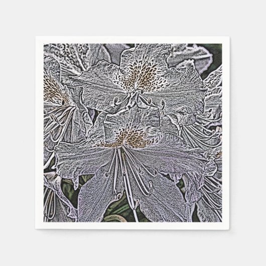 SERVIETTE EN PAPIER RHODODENDRONS (Devant)