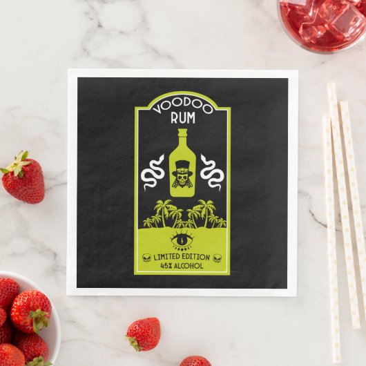 Serviette En Papier rhum vaudou des Caraïbes (En situation)