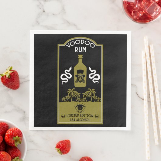Serviette En Papier rhum vaudou des Caraïbes (En situation)
