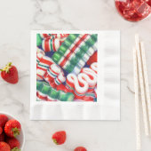 Serviette En Papier RIBBON CANDY Rein Papier de déjeuner serviettes (En situation)