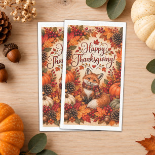 Serviette En Papier Richesse de l'illustration de Thanksgiving du rena