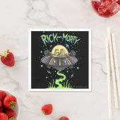 Serviette En Papier RICK ET MORTY™ | Graphique de vol spatial illustré (En situation)