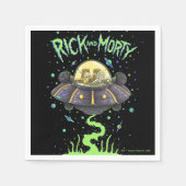 Serviette En Papier RICK ET MORTY™ | Graphique de vol spatial illustré (Devant)