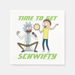 Serviette En Papier RICK ET MORTY™ Il Est Temps D'Obtenir Schwifty