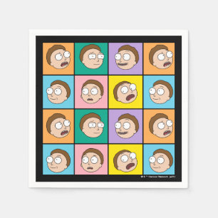 Serviette En Papier RICK ET MORTY™ Morty's Moods