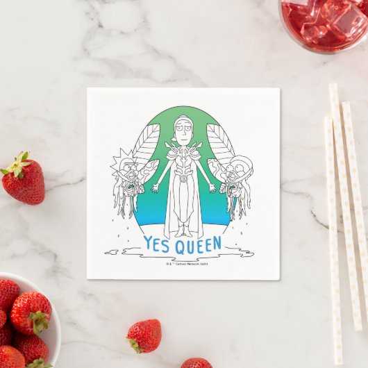 Serviette En Papier RICK ET MORTY™ | Oui Reine (En situation)