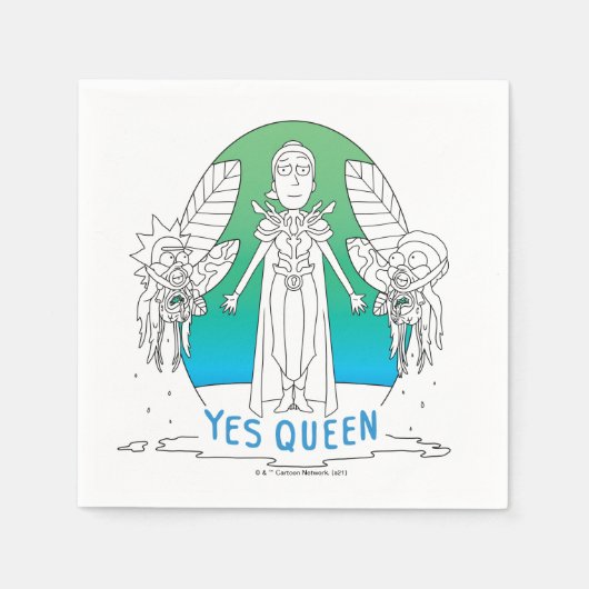Serviette En Papier RICK ET MORTY™ | Oui Reine (Devant)
