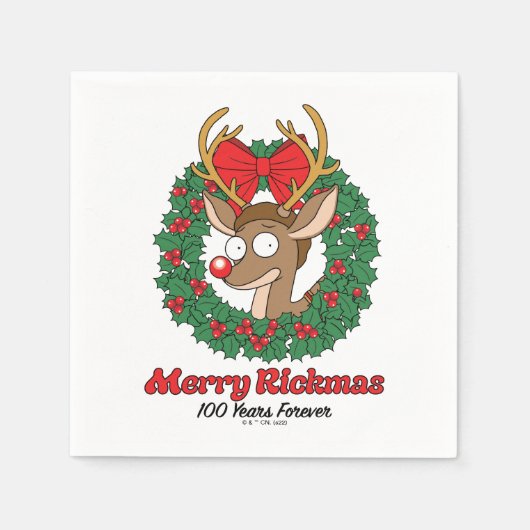 Serviette En Papier Rick et Morty | Reindeer Morty Merry Rickmas (Devant)