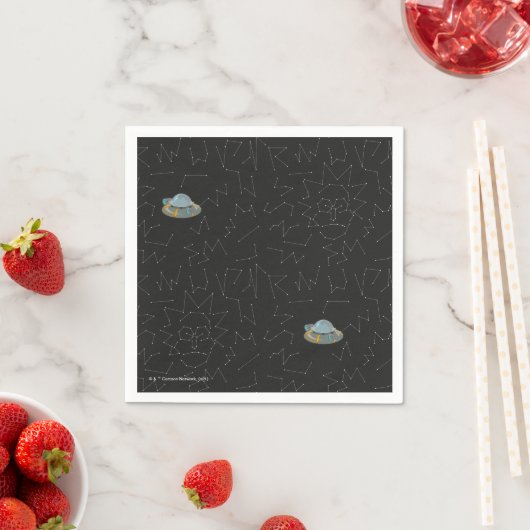 Serviette En Papier RICK ET MORTY™ | Rick Constellation Pattern (En situation)