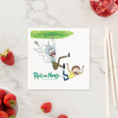 Serviette En Papier RICK ET MORTY™ | Sortie du portail (En situation)