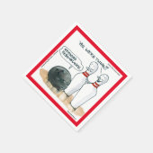 Serviette En Papier Rick London Funny Bowling Comic (Coin)