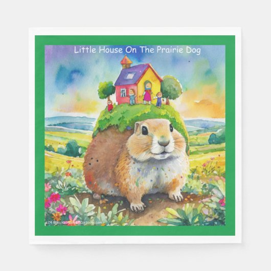 Serviette En Papier Rick London Prairie Dog Life Comique (Devant)
