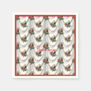 Serviette En Papier Rideau de rose rouge Thunder_Cove