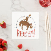 Serviette En Papier Ride'em Cowboy Rodeo Napkins (En situation)