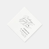 Serviette En Papier Rien De Fancy Just Love Dîner Blanc (Coin)