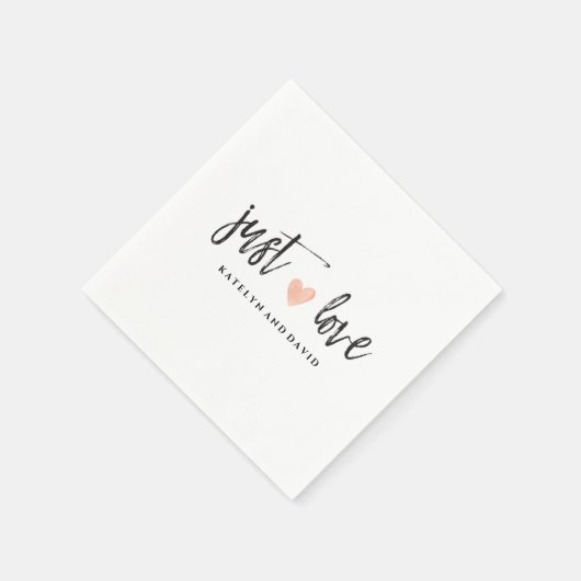 Serviette En Papier Rien De Fancy Just Love Faire-part de mariage (Coin)