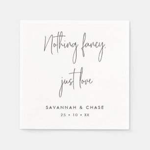 Serviette En Papier Rien De Fancy Just Love Monochrome Mariage