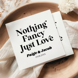 Serviette En Papier Rien De Fancy Just Love Retro Mariage Décontracté