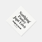 Serviette En Papier Rien De Fancy Just Love Retro Mariage Décontracté (Coin)