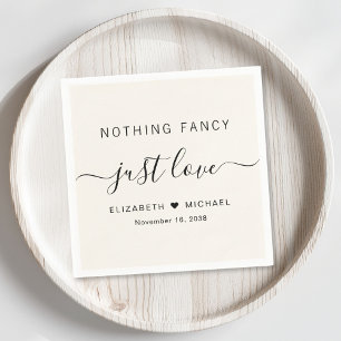Serviette En Papier Rien de fantaisie Just Love Mariage