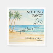 Serviette En Papier Rien De fantaisie Juste Aimer Élégant Mariage (Devant)